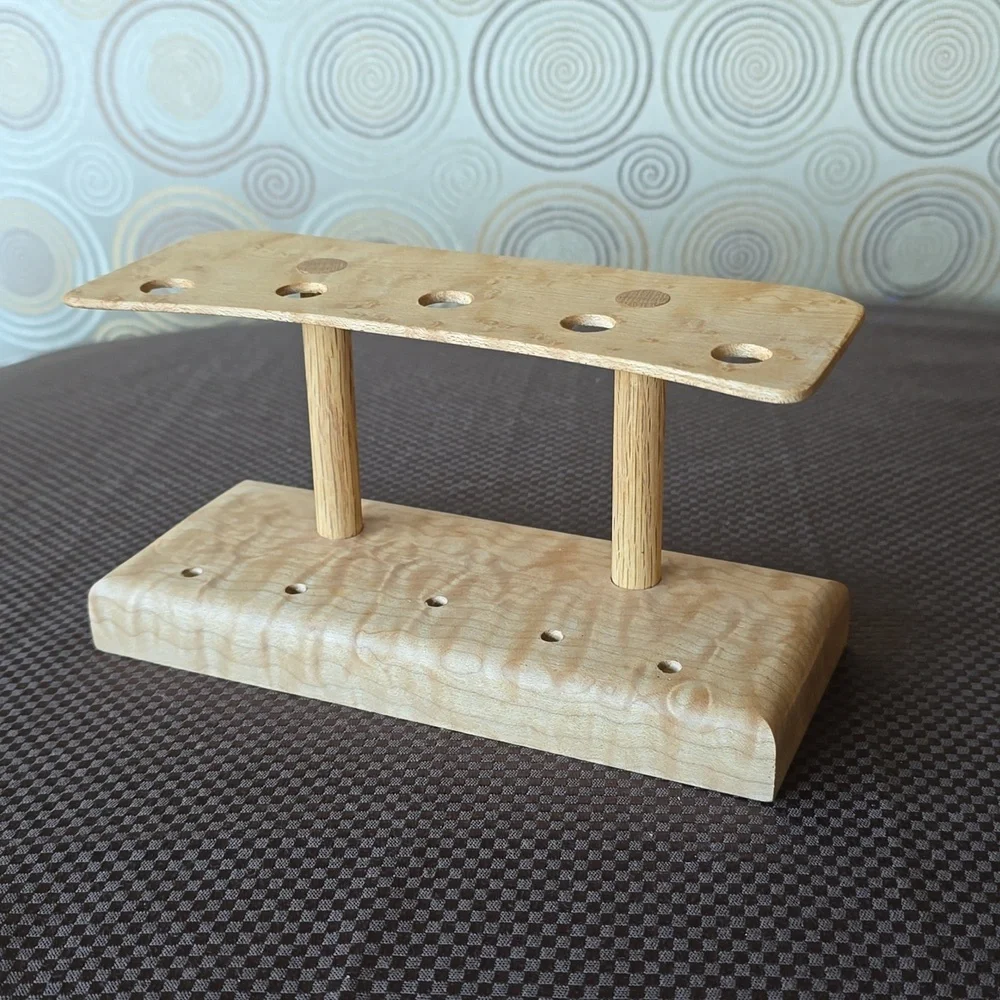 Fancy Wooden Stand For Pens, Artisan Made, Desk Decor